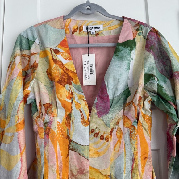 Andrea Iyamah Pana Printed Corset Romper Multicolor NEW with tags - Picture 4 of 9